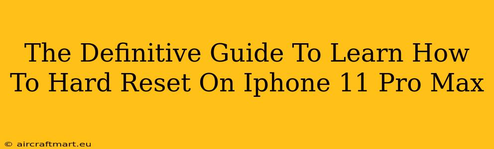 The Definitive Guide To Learn How To Hard Reset On Iphone 11 Pro Max