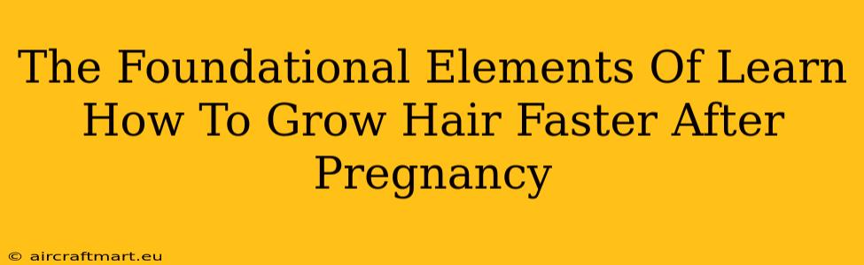 The Foundational Elements Of Learn How To Grow Hair Faster After Pregnancy