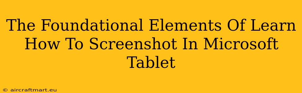 The Foundational Elements Of Learn How To Screenshot In Microsoft Tablet