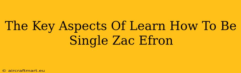 The Key Aspects Of Learn How To Be Single Zac Efron