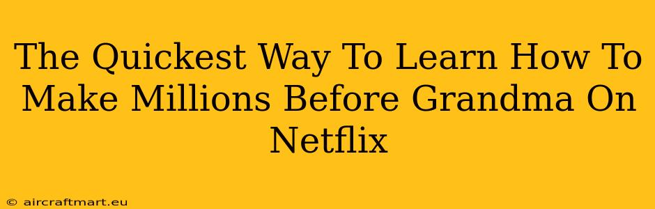 The Quickest Way To Learn How To Make Millions Before Grandma On Netflix