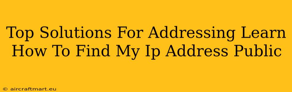 Top Solutions For Addressing Learn How To Find My Ip Address Public