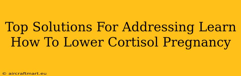 Top Solutions For Addressing Learn How To Lower Cortisol Pregnancy