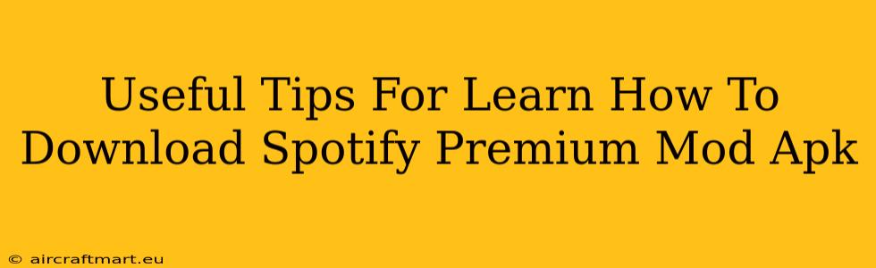 Useful Tips For Learn How To Download Spotify Premium Mod Apk